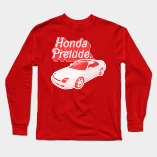 Honda Prelude (Red) /// Original Retro Design Long Sleeve T-Shirt